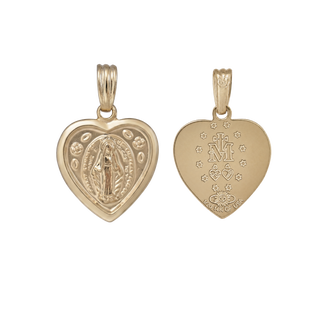 Gold-Filled Miraculous Heart Medallion (1/2 inch)