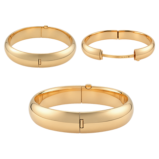 Hinged Plain Bangle Bracelet in Gold-Filled