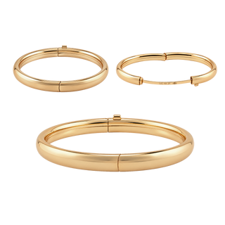 Sheridan Sq. Hinged Plain Bangle Bracelet in Gold-Filled