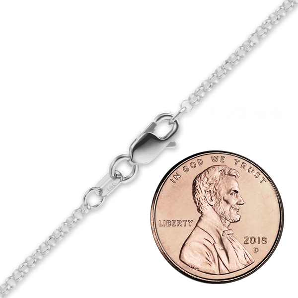 Soho Rolo Necklace in 14K White Gold