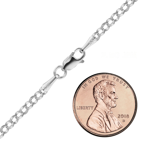 Soho Rolo Necklace in 14K White Gold