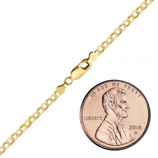 Finished Rolo Anklet in 14K Gold-Filled