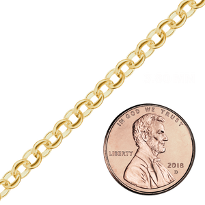 Bulk / Spooled Rolo Chain in 14K Gold-Filled (2.00 mm - 5.20 mm)