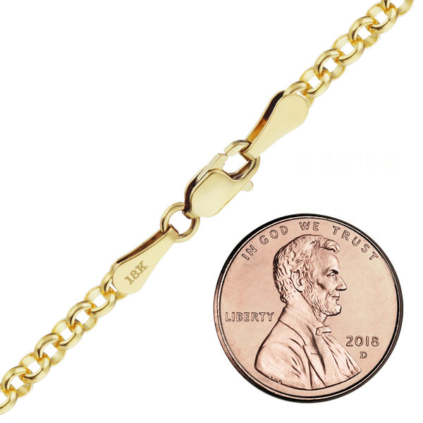 Soho Rolo Necklace in 18K Yellow Gold