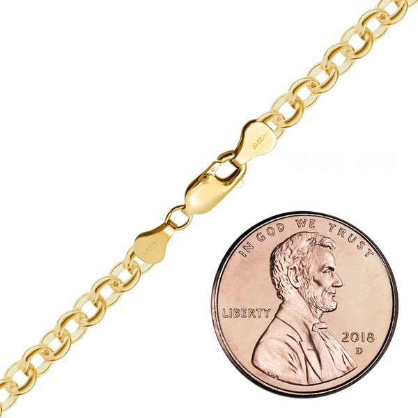 Finished Rolo Anklet in 14K Gold-Filled
