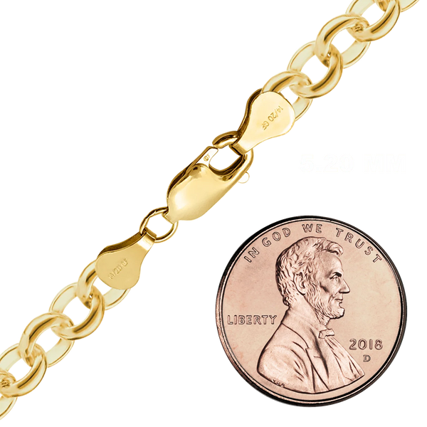 Finished Rolo Anklet in 14K Gold-Filled