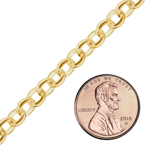 Bulk / Spooled Rolo Chain in 14K Gold-Filled (2.00 mm - 5.20 mm)