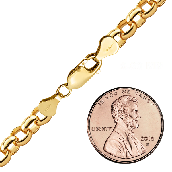 Finished Rolo Anklet in 14K Gold-Filled