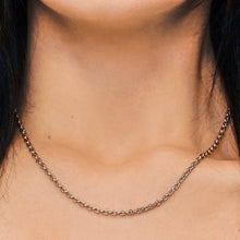 Load image into Gallery viewer, Domed Soho Rolo Chain Necklace in Sterling Silver
