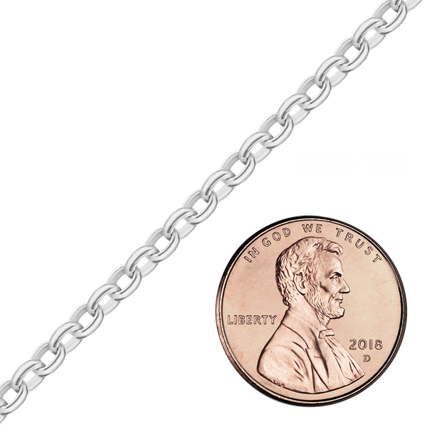 Bulk / Spooled Domed Rolo Chain in Sterling Silver (1.60 mm - 3.00 mm)