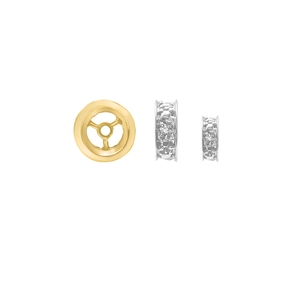 ITI NYC Diamond Roundel Beads in 14K Yellow Gold (5.5 mm - 7 mm)