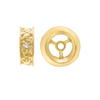 ITI NYC Diamond Roundel Beads in 14K Yellow Gold (5.5 mm - 7 mm)