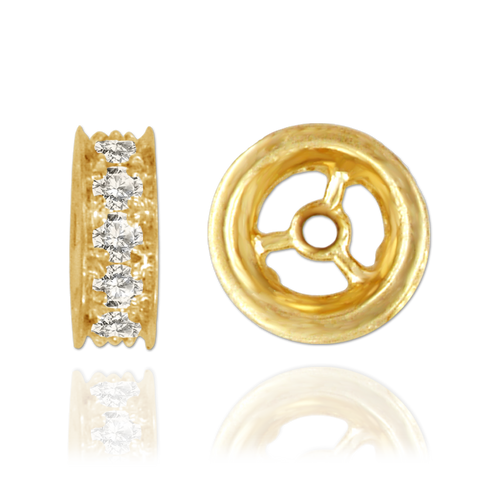 ITI NYC Diamond Roundel Beads (5.5 mm - 7 mm)