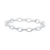 Oval Soho Rolo Chain Ring in Sterling Silver