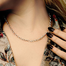 Load image into Gallery viewer, Oval Soho Rolo Chain Necklace in Sterling Silver
