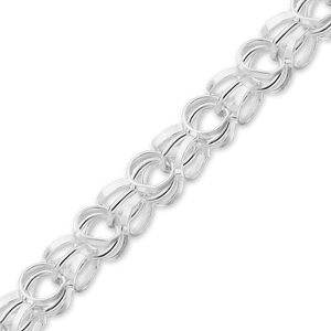 Bulk / Spooled Handmade Ring Ring Chain in Sterling Silver (3.70 mm)