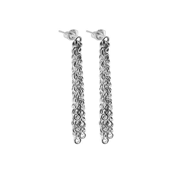 Handmade Ring Ring Chain Earrings (5.00 mm)