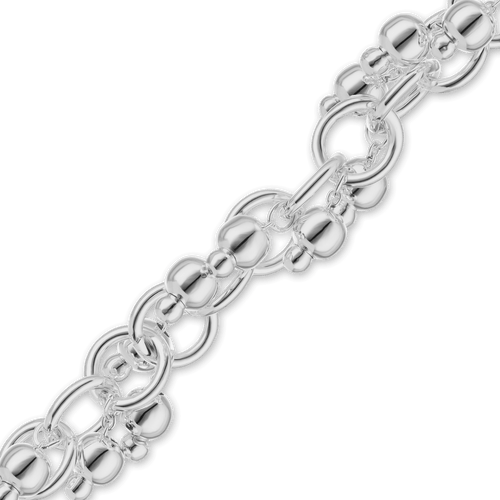 Bulk / Spooled Handmade Fancy Ring Ring Chain in Sterling Silver (6.70 mm)