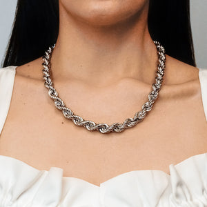 Riverside Blvd. Rope Chain Necklace in Sterling Silver