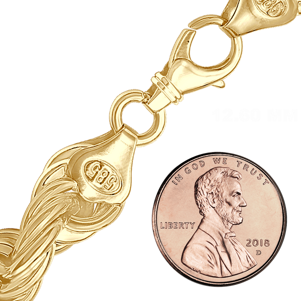 Riverside Blvd. Rope Necklace in 14K Yellow Gold