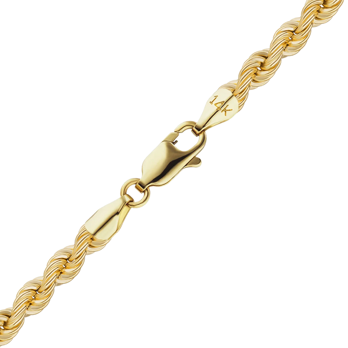 Riverside Blvd. Rope Necklace in 14K Yellow Gold