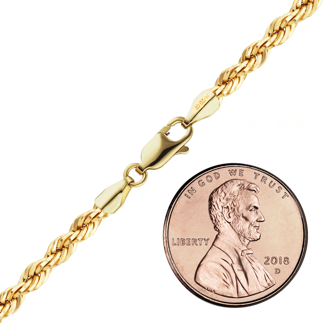 Finished Handmade Solid Rope Necklace in 14K Gold-Filled