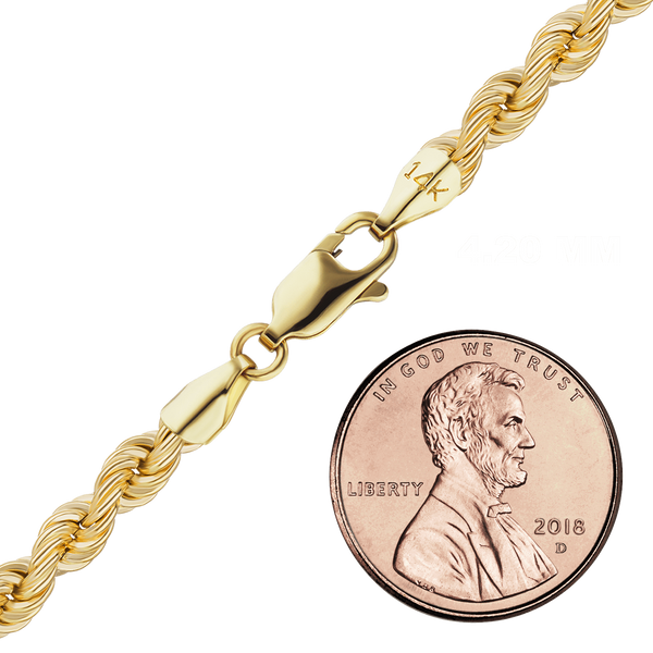 Riverside Blvd. Rope Necklace in 14K Yellow Gold