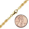 Riverside Blvd. Rope Anklet in 14K Yellow Gold