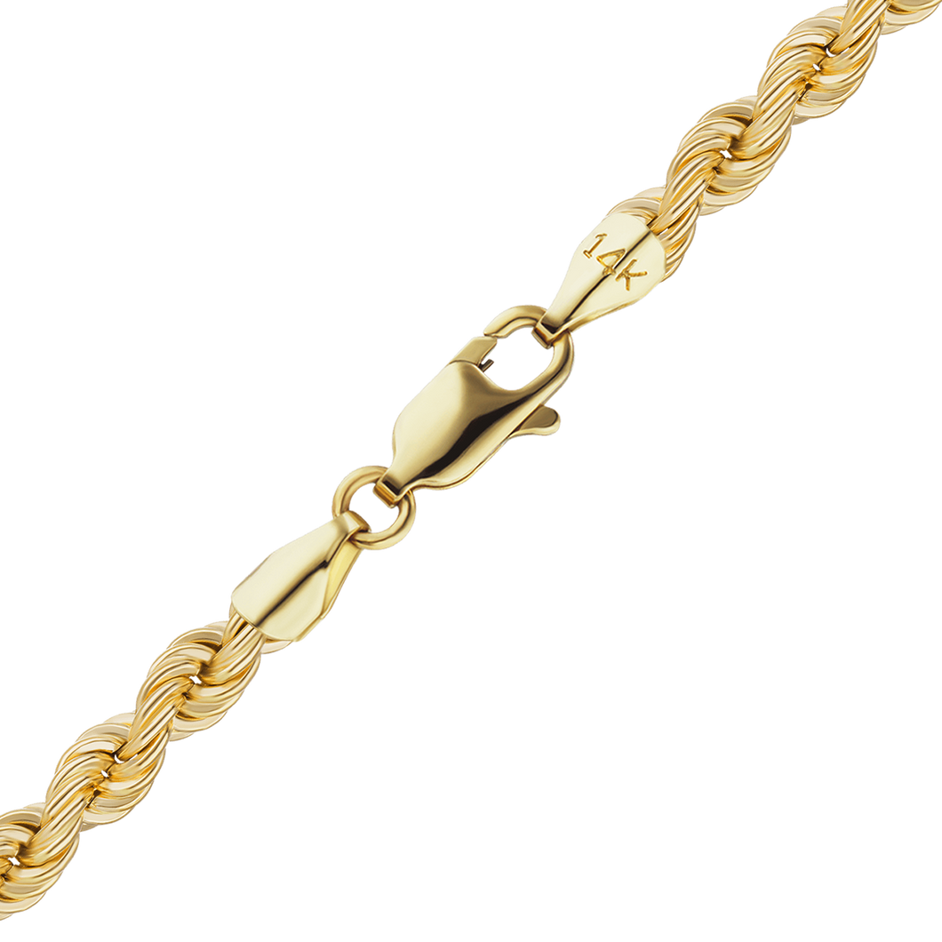 Riverside Blvd. Rope Necklace in 14K Yellow Gold
