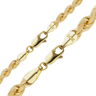 Riverside Blvd. Rope Chain Anklet in 10K Yellow Gold