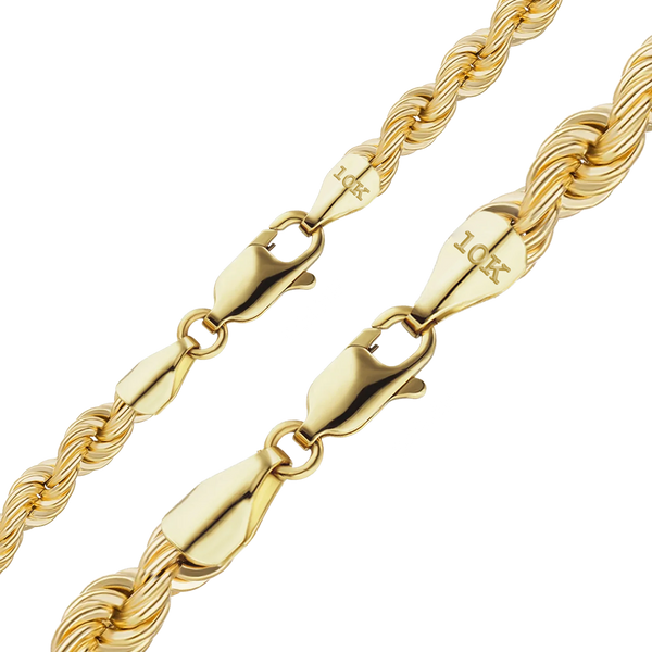 Riverside Blvd. Rope Chain Anklet in 10K Yellow Gold