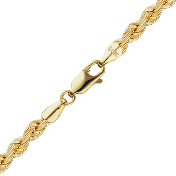 Riverside Blvd. Rope Chain Necklace in 10K Yellow Gold