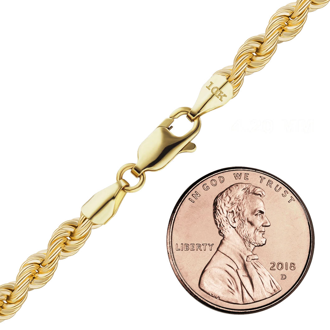 Riverside Blvd. Rope Chain Bracelet in 10K Yellow Gold
