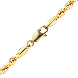 Finished Handmade Solid Rope Bracelet in 14K Gold-Filled