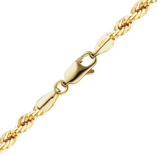Finished Handmade Solid Rope Anklet in 14K Gold-Filled