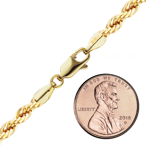 Finished Handmade Solid Rope Anklet in 14K Gold-Filled