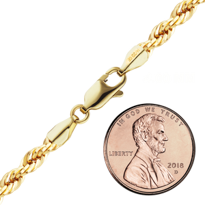 Finished Handmade Solid Rope Bracelet in 14K Gold-Filled