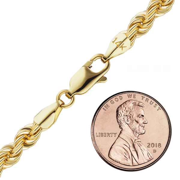 Riverside Blvd. Rope Necklace in 14K Yellow Gold