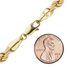 Load image into Gallery viewer, Riverside Blvd. Rope Chain Anklet in 10K Yellow Gold
