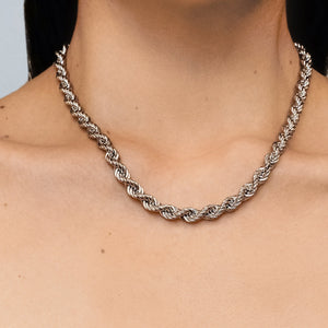 Riverside Blvd. Rope Chain Necklace in Sterling Silver