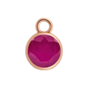 Diamond or Gemstone Bezel Drop Charm in 14K Rose Gold