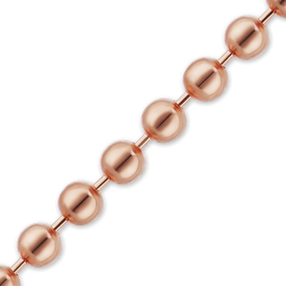 Bulk / Spooled Round Bead Chain in 14K & 18K Rose Gold (1.50 mm - 2.00 mm)