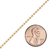 Bulk / Spooled Round Bead Chain in 14K & 18K Yellow Gold (1.00 mm - 4.00 mm)