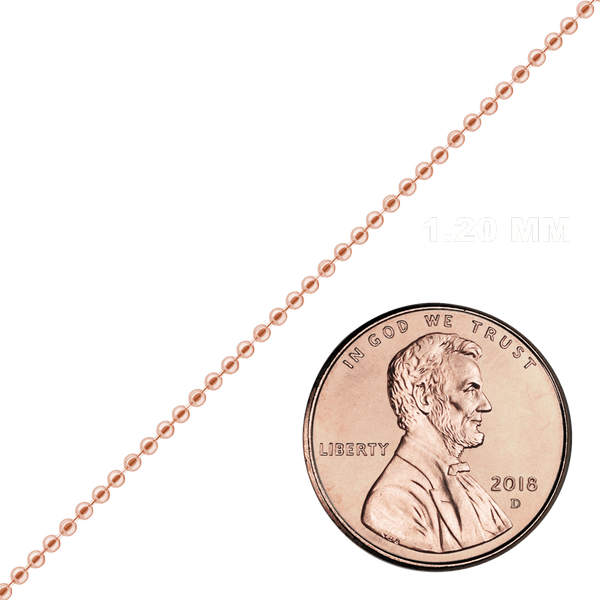 Special Order Only: Bulk / Spooled Round Bead Chain in Gold