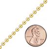 Bulk / Spooled Round Bead Chain in 14K & 18K Yellow Gold (1.00 mm - 4.00 mm)