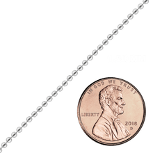 Load image into Gallery viewer, Bulk / Spooled Round Bead Chain in Sterling Silver (0.80 mm - 5.00 mm)
