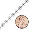 Bulk / Spooled Round Bead Chain in Sterling Silver (1.00 mm - 5.00 mm)