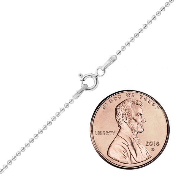 Broadway Bead Necklace in Sterling Silver
