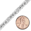 Bulk / Spooled Round Byzantine Handmade Chain in Sterling Silver (3.40 mm - 9.10 mm)
