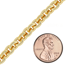 Load image into Gallery viewer, Bulk / Spooled Heavy Round Cable Chain in 14K Gold-Filled (1.00 mm - 6.50 mm)
